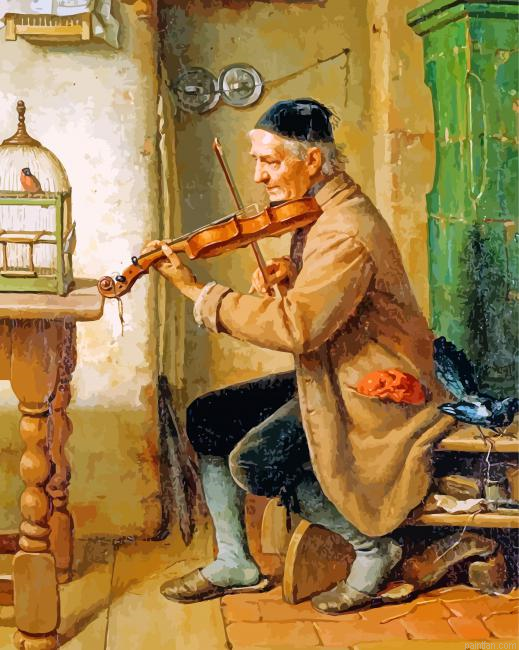 Old Violinist Man Paint By Number.png