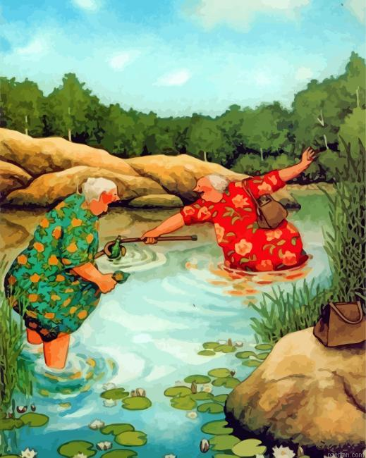 Old Women In River Paint By Number.png