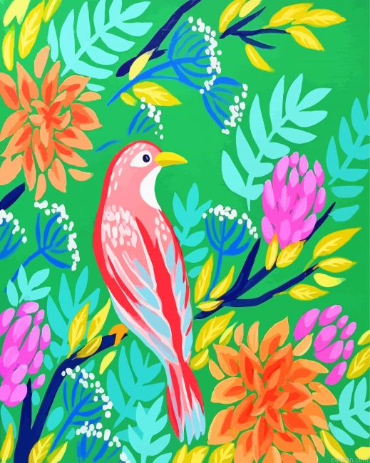Old World Flycatcher Paint By Number.png