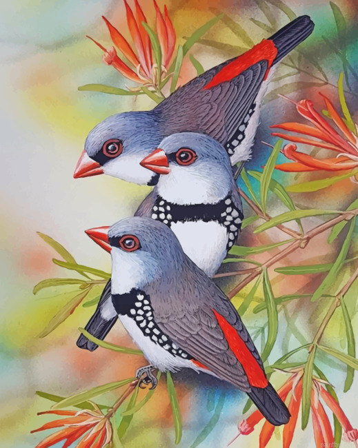 Old World Flycatchers Paint By Number.png