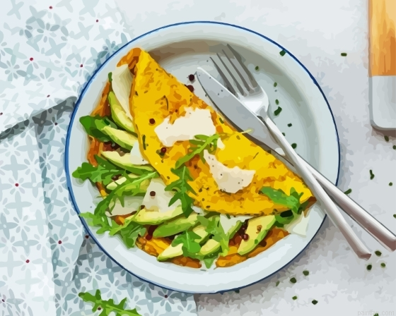 Omelette With Avocado Paint By Numbers.png