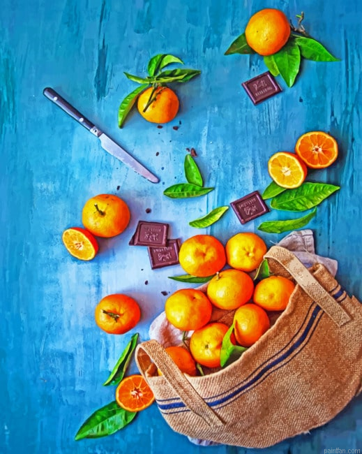 Orange And Chocolate Food Paint By Numbers.png