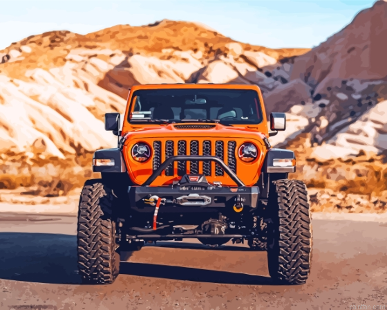 Orange Jeep Gladiator Paint By Numbers.png