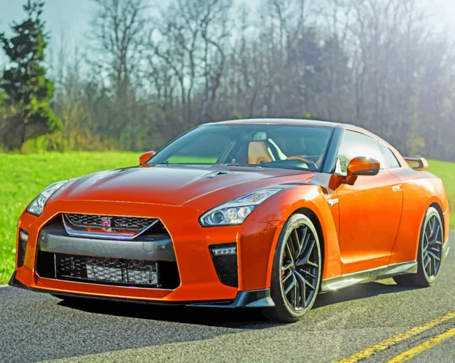 Orange Nissan Gtr Paint By Number.png
