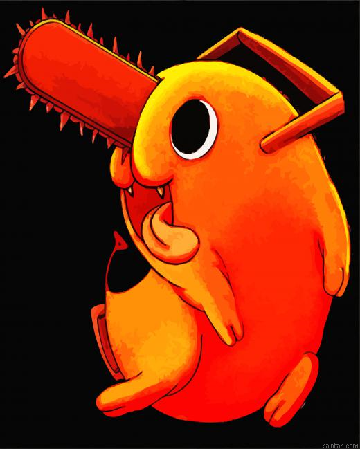 Orange Pochita Paint By Numbers.png
