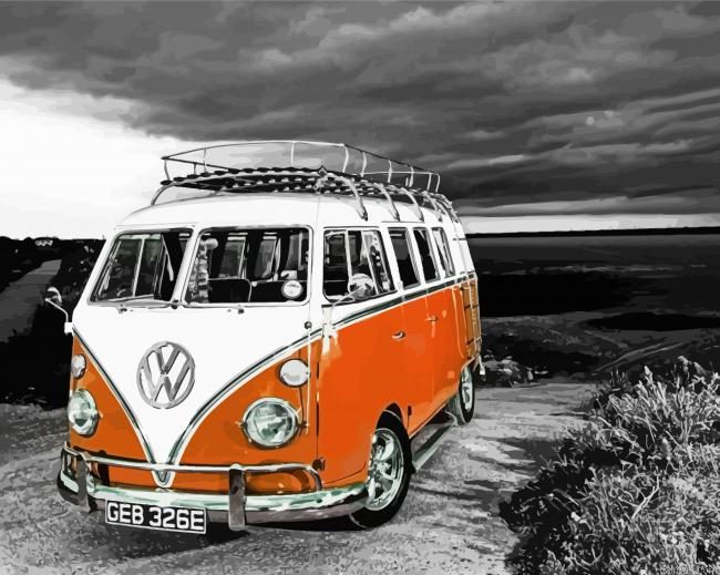 Orange Vw Vamper Van Paint By Numbers.png