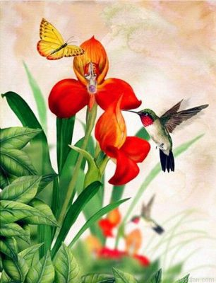 Orchid Birds Paint By Numbers.png
