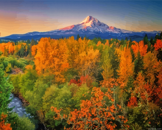 Oregon Mt Hood Fall Paint By Numbers.png