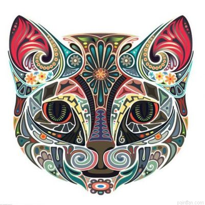 Ornamental Cat Paint By Numbers.png