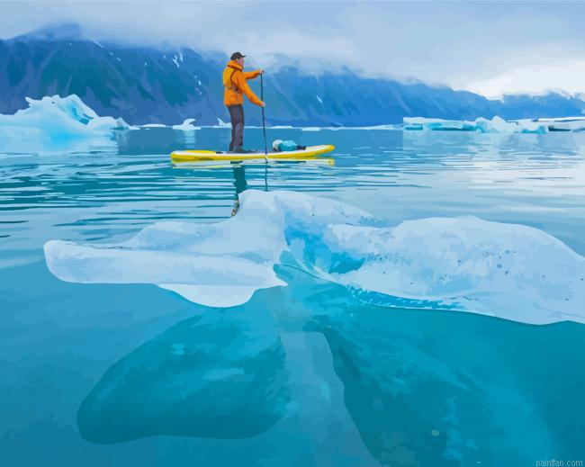 Paddleboarding In The Ice Paint By Numbers.png