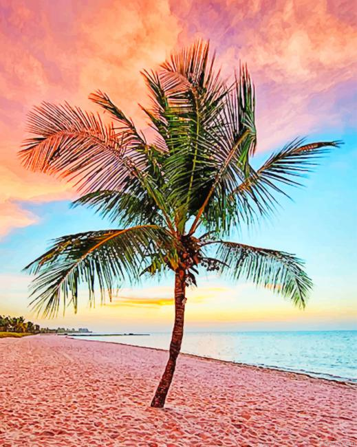 Palm Tree Sunset New Paint By Numbers.png