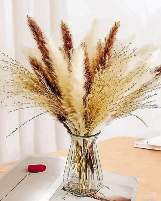 Pampas Glass Vase Paint By Numbers.png