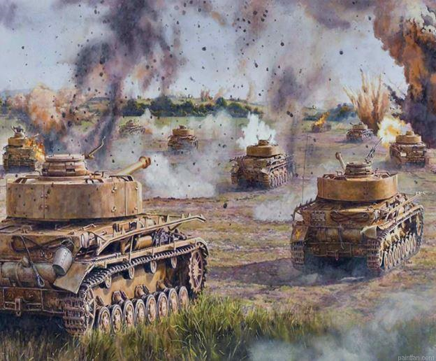 Panzer In War Paint By Numbers.png