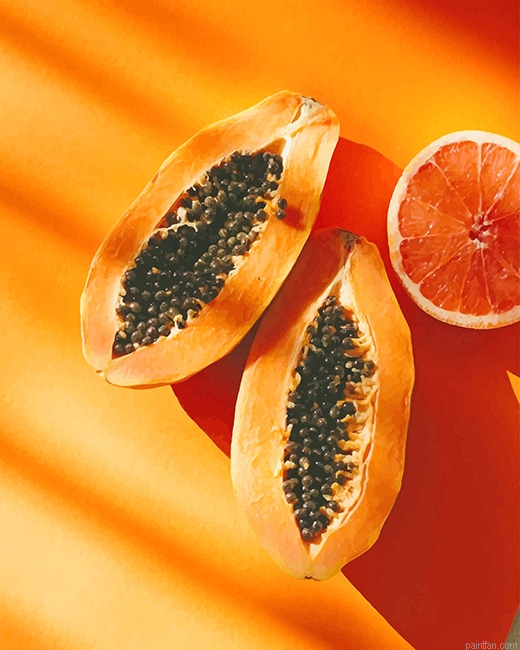 Papaya Fruit New Paint By Numbers.png