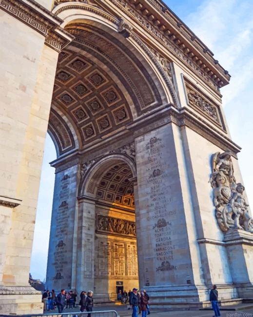 Paris Arc De Triomphe Paint By Numbers.png