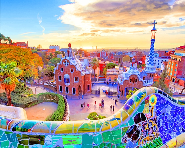 Park Guell Barcelona New Paint By Numbers.png