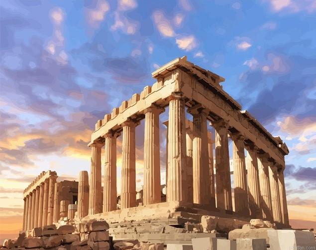 Parthenon Athens Paint By Numbers.png