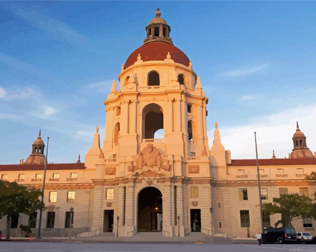 Pasadena City Hall California Paint By Numbers.png
