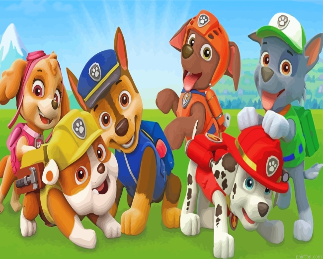 Paw Patrol Dogs Paint By Number.png