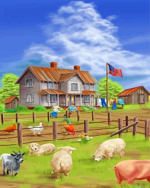 Peaceful Country Life Paint By Number.png