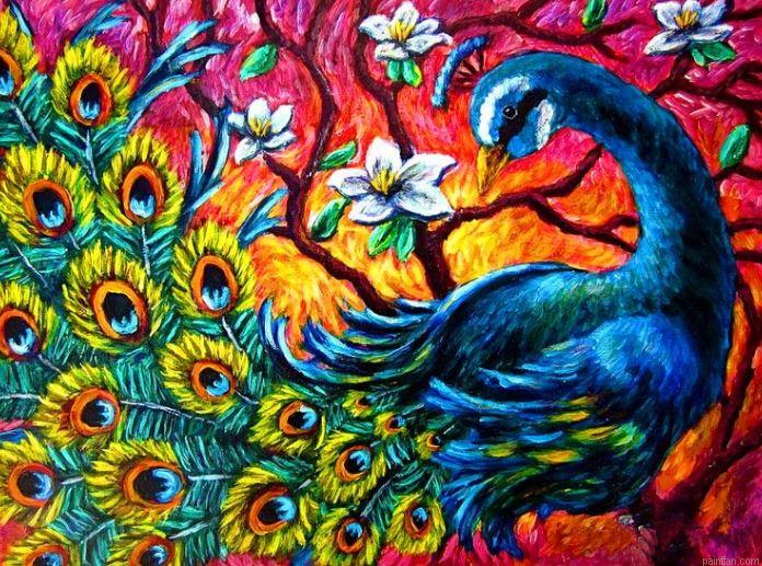 Peacock Birds Paint By Numbers.png