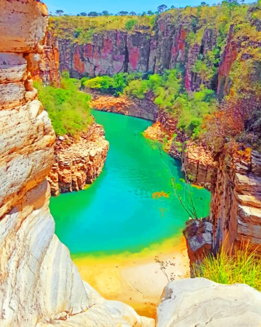 Pedreira Lagoa Azul Brazil Paint By Numbers.png