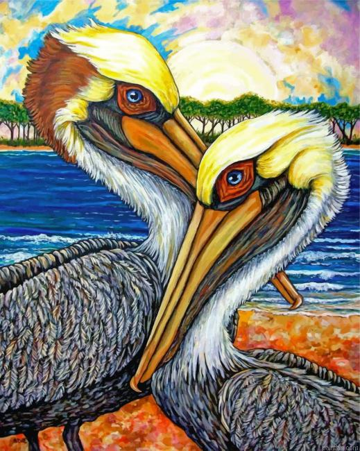 Pelican Birds Art Paint By Number.png