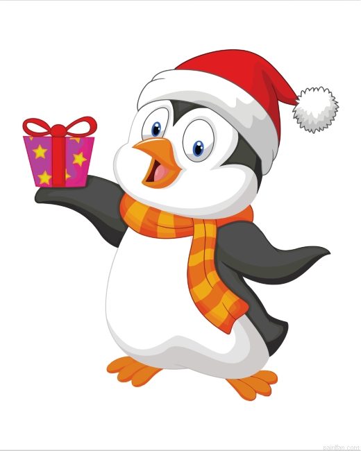 Penguin Christmas Paint By Number.png