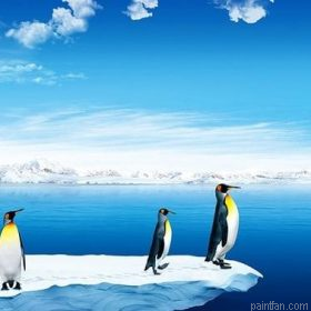 Penguin In Snow Paint By Numbers.png