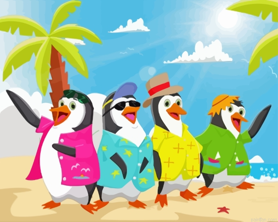 Penguins On The Beach Paint By Numbers.png