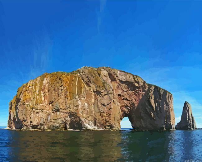 Perce Rock Landscape Paint By Numbers.png