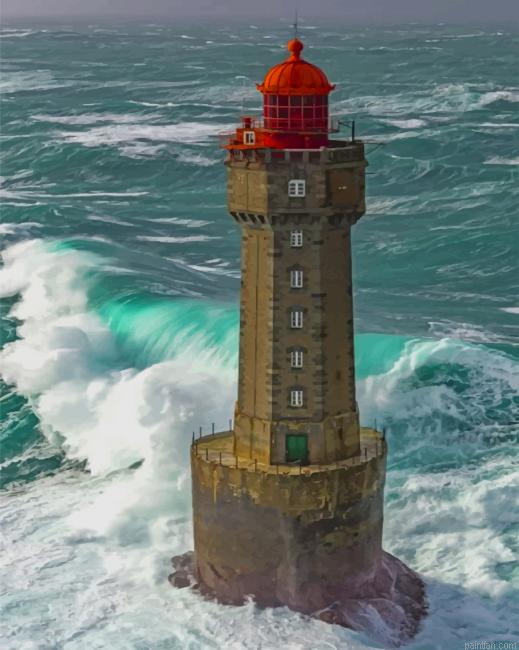 Phare De La Jument Lighthouse France New Paint By Numbers.png