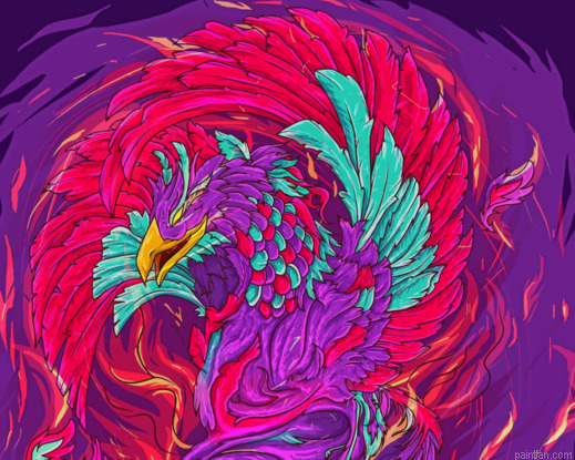 Phoenix Bird Art Paint By Numbers.png