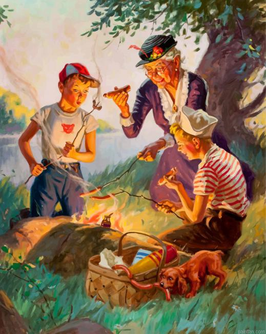 Picnic With Grandma Paint By Number.png