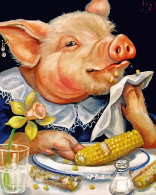 Pig Eating Corn Paint By Number.png