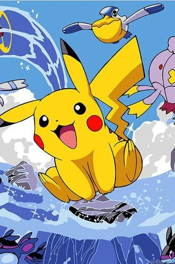 Pikachu Cartoon Paint By Numbers.png