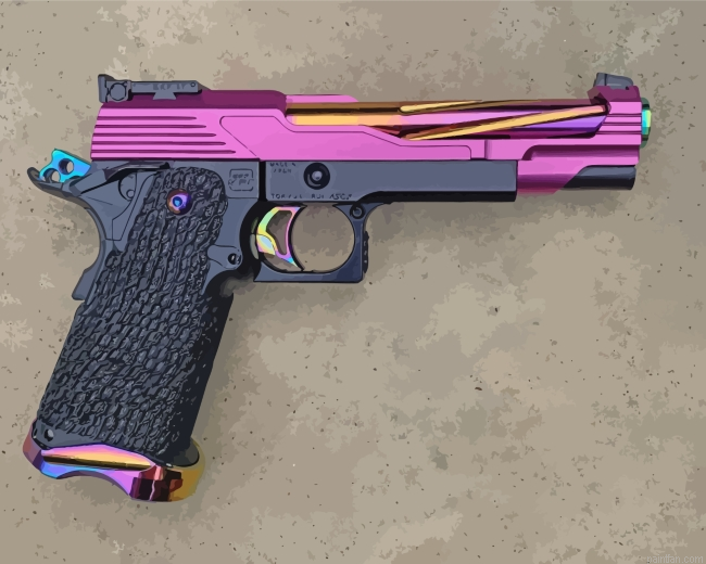 Pink And Black Gun Paint By Number.png