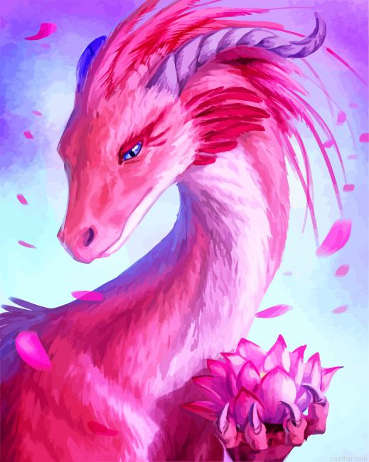 Pink Dragon Paint By Number.png
