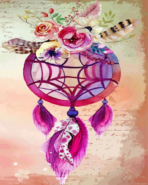 Pink Dream Catcher Paint By Number.png