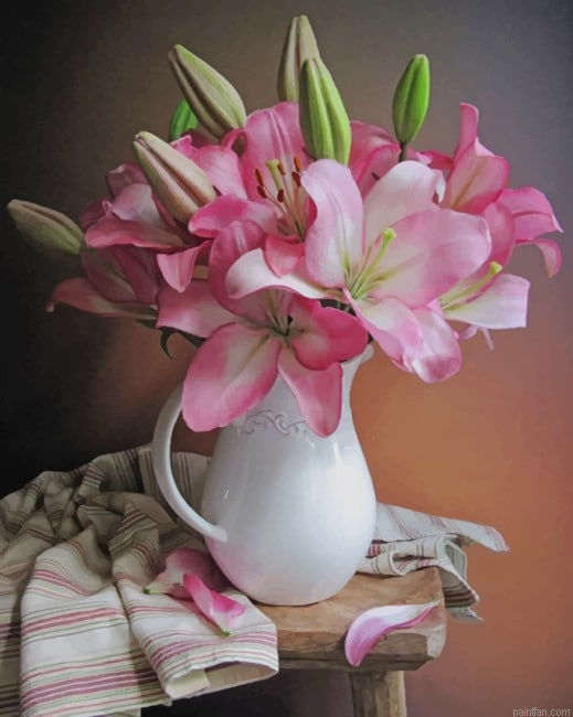 Pink Flowers Bouquet New Paint By Numbers.png