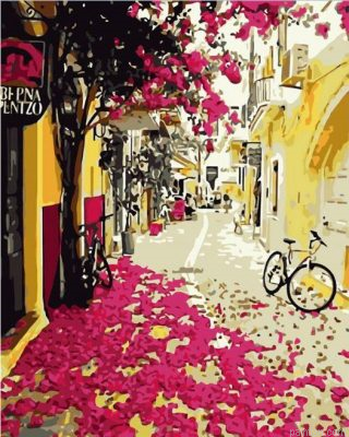 Pink Leaves Paint By Numbers.png