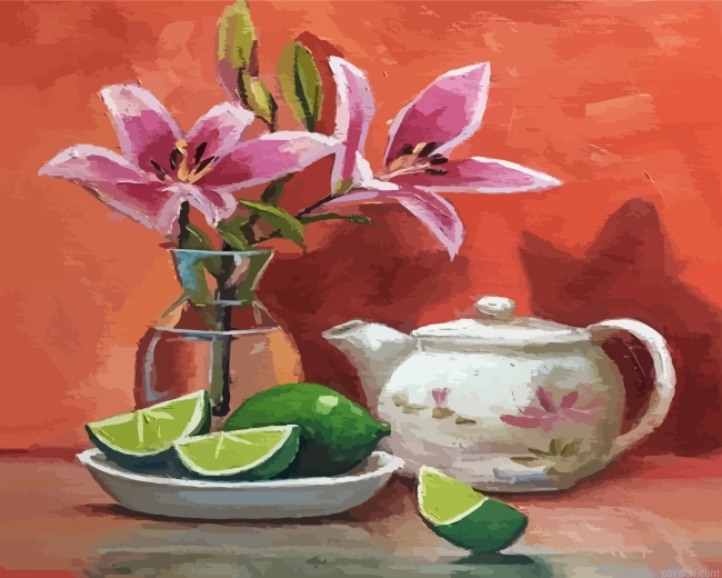 Pink Lilies Art Paint By Number.png