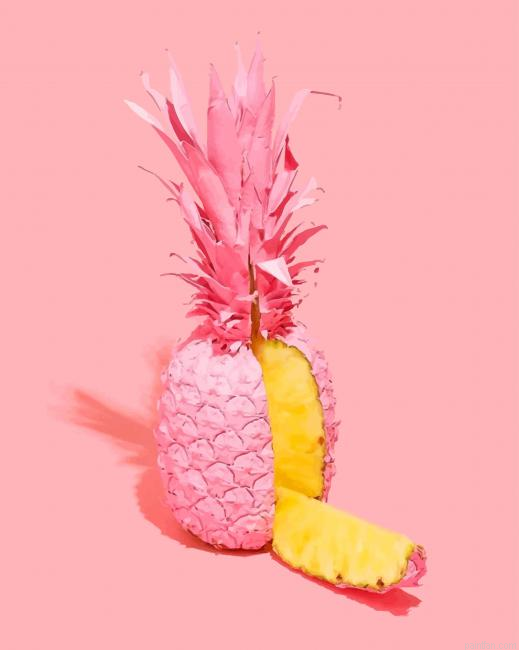 Pink Pineapple Fruits Paint By Number.png