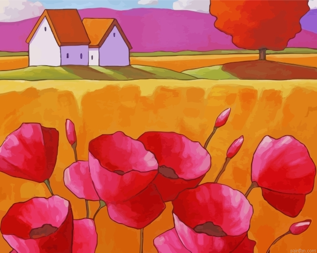 Pink Poppies Paint By Number.png