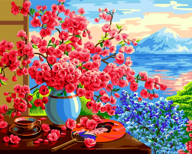 Pink Roses Vase Paint By Number.png