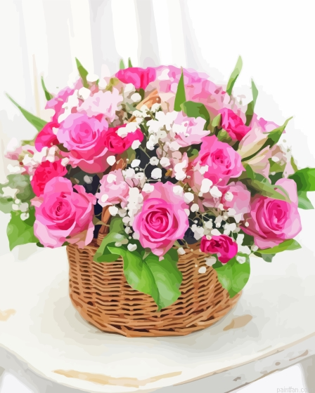 Pink Spring Flowers Paint By Numbers.png