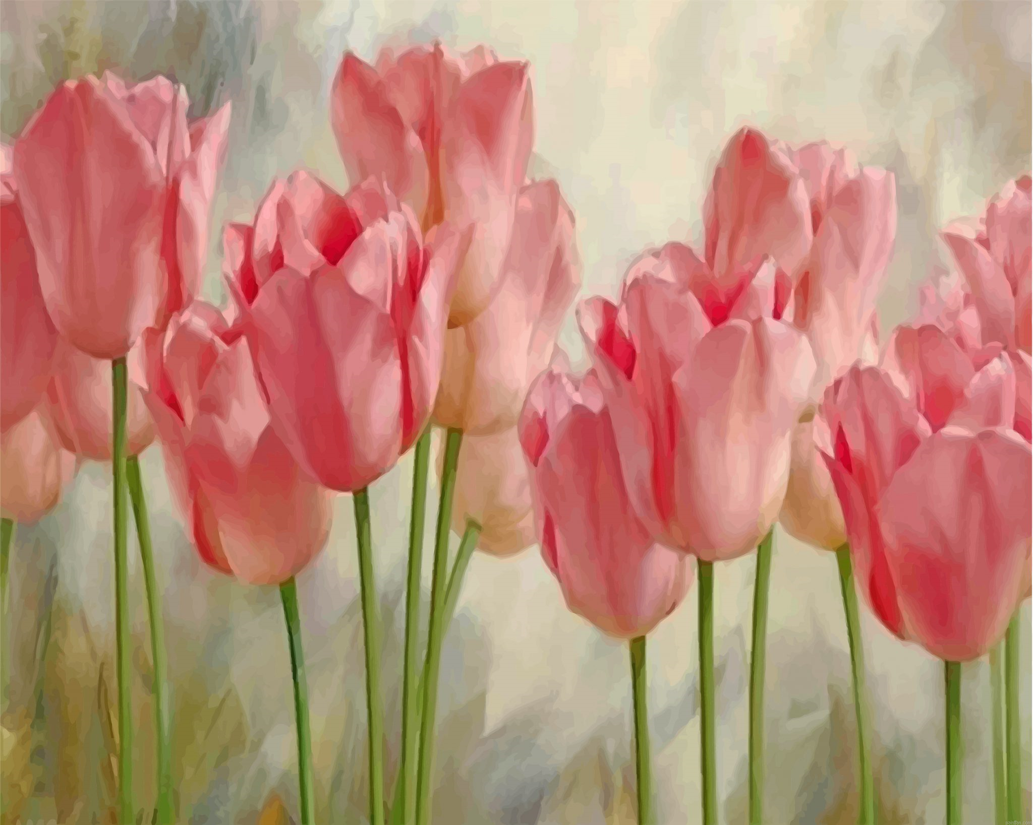 Pink Tulips Paint By Numbers.png
