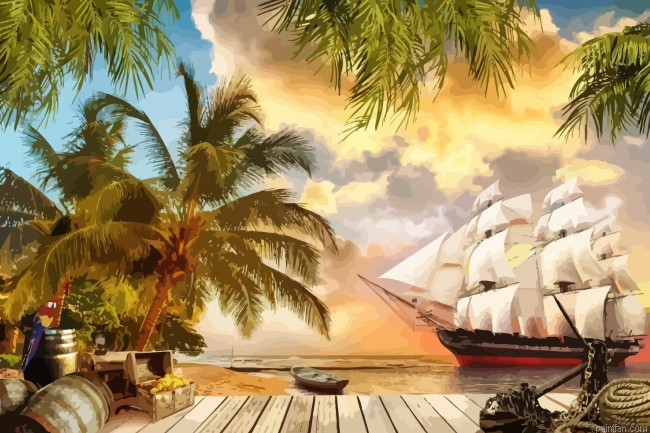 Pirate Ship Island Paint By Number.png