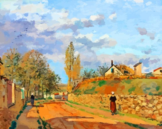 Pissarro Rue De Beaujour Pontoise Paint By Number.png