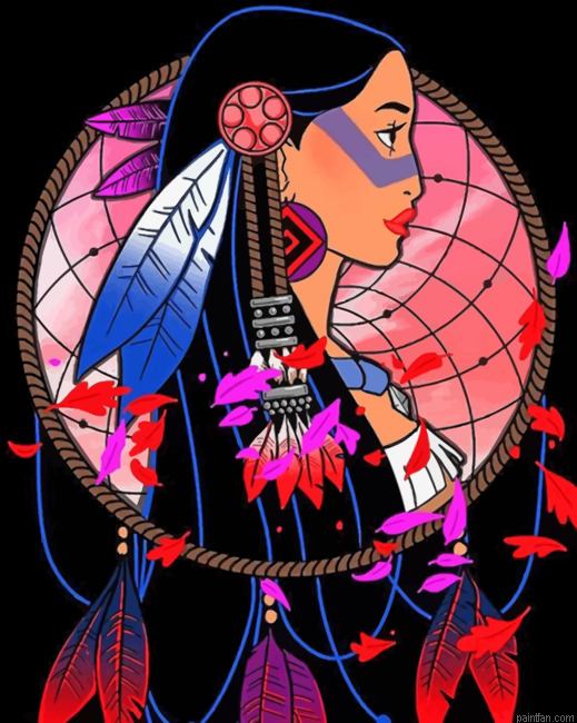 Pocahontas Dream Catcher Paint By Number.png